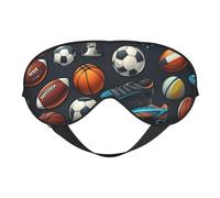 Masque de sommeil respirant pour les yeux de baseball, basketball, football, hockey - Pour l'extérieur, l'intérieur, les voyages, le camping, la méditation, le yoga, le travail
