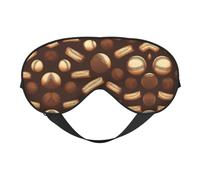 Masque de sommeil rétro avec imprimé baseball marron confortable avec sangle réglable et occultant