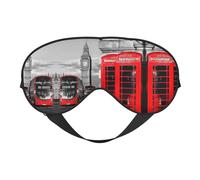 Masque de sommeil rétro avec imprimé téléphone de Londres Angleterre UK Masque pour les yeux Masque pour les yeux pour dormir la nuit Voyage avion Ues