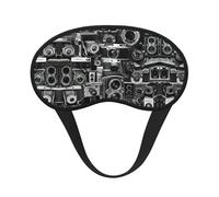 Masque de sommeil rétro cool pour homme et femme - En satin doux - Sangle élastique