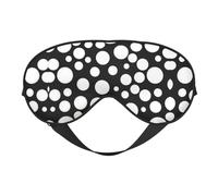 Masque de sommeil réversible à pois noirs et blancs, idéal pour le camping, la méditation et les quarts de travail, ajustement parfait, pas de fuite de lumière