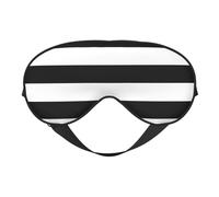 Masque de sommeil réversible à rayures noires et blanches, idéal pour le camping, la méditation et les quarts de travail, ajustement parfait, pas de fuite de lumière