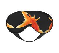 Masque de sommeil réversible avec impression de poisson véritable, idéal pour le camping, la méditation et les quarts de travail, ajustement parfait, pas de fuite de lumière