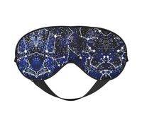 Masque de sommeil réversible avec impression phosphorescente, idéal pour le camping, la méditation et les quarts de travail, ajustement parfait, pas de fuite de lumière