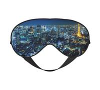 Masque de sommeil réversible avec impression Tokyo City, idéal pour le camping, la méditation et les quarts de travail, ajustement parfait, pas de fuite de lumière