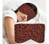 Masque de sommeil réversible avec imprimé papillons monarques