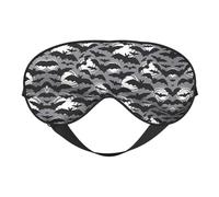 Masque de sommeil réversible avec motif chauve-souris d'Halloween, idéal pour le camping, la méditation et les quarts de travail, ajustement parfait, pas de fuite de lumière