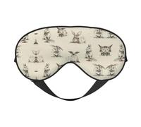 Masque de sommeil réversible avec motif de lapin, idéal pour le camping, la méditation et les quarts de travail, ajustement parfait, pas de fuite de lumière