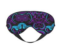 Masque de sommeil réversible avec motif papillon sur une belle fleur, idéal pour le camping, la méditation et les quarts de travail, ajustement parfait, pas de fuite de lumière