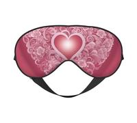 Masque de sommeil romantique avec imprimé cœur, masque doux pour les yeux avec sangle réglable pour dormir, voyager et se détendre