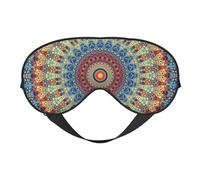Masque de sommeil rond Mandala pour les yeux pour le sommeil double face, masques de sommeil pour homme et femme, couvre-yeux occultants pour dormir, voyage