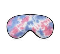 Masque de sommeil Rose Bleu Tie Dye Masque pour les Yeux de Sommeil Bandeau avec Sangle Réglable Tache d'Aquarelle Soft Eye Cover pour Blocage des Lumières