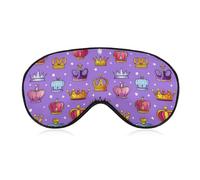 Masque de sommeil Royal King Crown Masque pour les yeux bloquant la lumière Bandeau pour les yeux avec sangle réglable pour femmes et hommes