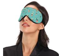 Masque de sommeil sans pression avec bande élastique réglable et sangle élastique réglable Vert