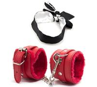 Masque de sommeil satiné bandeau yeux 150x7cm noir et rouge (rouge)