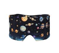 Masque de sommeil Saturne Jupiter Earth pour les yeux et les oreilles (67 x 12 cm) - Convient pour les voyages, le yoga, le repos profond en intérieur et en extérieur