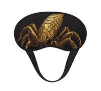 Masque de sommeil scorpion doré pour dormir sur le côté, masque de nuit bloquant la lumière pour les yeux pour homme et femme, doux et confortable pour les voyages, la sieste