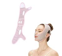 Masque de sommeil sculptant pour le visage - Masque facial réutilisable en forme de V - Masque de levage de menton double - Réducteur de menton - Masque de levage du visage avec sangle de ceinture -