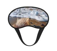 Masque de sommeil Sea and Shells pour femmes, filles, hommes, doux et confortable, avec sangle réglable, pour voyage, yoga, sieste, travail