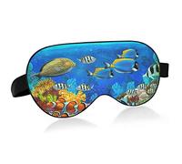 Masque de sommeil Sealife Fish Coral Night Eye Shade Cover Soft Comfort Blindfold Blockout Light Sangle réglable pour hommes femmes