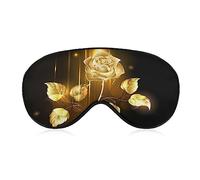 Masque de sommeil Shining Golden Rose Sleep Eye Mask Bandeau avec sangle réglable Soft Eye Cover pour bloquer les lumières