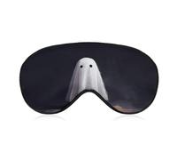 Masque de sommeil simple et mignon fantôme sombre fantaisie masque de sommeil pour homme et femme sangle réglable pour voyage, yoga, sieste, travail