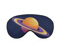Masque de sommeil simple The Planet Saturn pour homme et femme avec sangle réglable pour voyage, yoga, sieste, travail