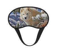 Masque de sommeil Snow Vixen, doux et respirant, bande élastique, convient pour les voyages et le camping.