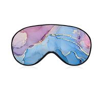 Masque de sommeil Soft Ink Marble Sleep Eye Mask Bandeau avec sangle réglable Rose Bleu Violet Soft Eye Cover pour bloquer les lumières