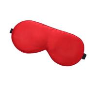 Masque De Sommeil Soie Lot de 3 masques de sommeil en soie véritable avec sangle réglable for bloquer la lumière et réduire les poches sous les yeux. Pour Dormir Siestes Méditation(Red)