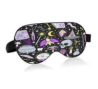 Masque de sommeil Sorcière Magic Night Eye Shade Cover Soft Comfort Blindfold Blockout Light Sangle réglable pour hommes femmes