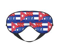 Masque de sommeil SOS Drapeau de Cuba, masque de nuit, bandeau de lumière, cache-yeux doux sans pression avec sangle élastique pour la maison, les voyages, le bureau, la sieste et le yoga