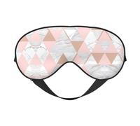 Masque de sommeil souple double face avec impression marbre rose et doré pour le yoga, le camping