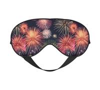 Masque de sommeil souple réversible pour la méditation et les voyages Motif feu d'artifice Unisexe