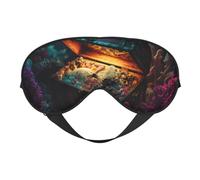 Masque de sommeil sous-marin au trésor - Masque de sommeil double face pour homme et femme - Occultant pour dormir et voyager
