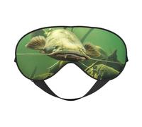 Masque de sommeil sous-marin avec imprimé poisson-chat - Masque pour les yeux - Masque pour les yeux - Pour dormir la nuit - Voyage en avion