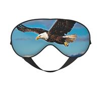 Masque de sommeil soyeux avec imprimé aigle volant pour homme et femme, pour le sommeil et la relaxation