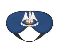 Masque de sommeil soyeux avec imprimé drapeau de l'État de Louisiane pour homme et femme, pour le sommeil et la relaxation