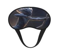 Masque de sommeil squelette à poils longs, doux et respirant, bande élastique, convient pour les voyages et le camping.