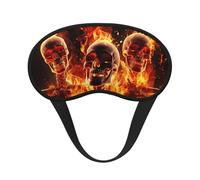 Masque de sommeil squelette de feu doux et confortable avec sangle réglable occultante pour femmes, filles, hommes, voyage, yoga, sieste, travail