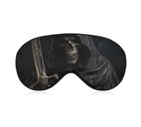 Masque de sommeil squelette en robe pour homme et femme avec sangle réglable - Masque occultant doux et respirant - Antidérapant - Essentiels de voyage