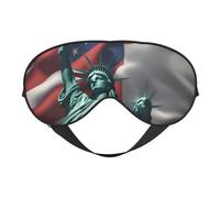 Masque de sommeil Statue de la Liberté en soie de mûrier 100 % naturelle avec couvre-yeux ultra doux pour dormir, voyage, sieste