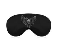 Masque de sommeil tête de mort avec ailes Masque de sommeil BlockLight Masque de sommeil confortable Masque de sommeil de nuit ultra-léger pour femmes et hommes