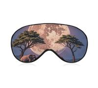Masque de sommeil The Elephant Walks Sleep Masque pour les yeux avec sangle réglable Bandeau de voyage pour les yeux Cache-yeux Doux Patchs pour dormir Yoga