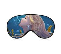 Masque de sommeil The Girl Under Water Sleep Masque pour les yeux bandeau avec sangle réglable Mermaid Soft Eye Cover pour bloquer les lumières