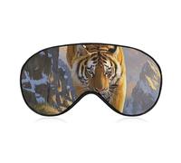 Masque de sommeil Tiger Descending The Mountain pour homme et femme, respirant et réglable, masque de sommeil ultra doux, bandeau de voyage léger pour avion, sieste, sommeil nocturne