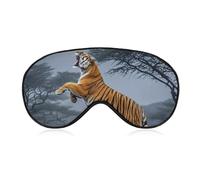 Masque de sommeil Tiger Moon pour homme et femme, respirant et réglable, masque de sommeil ultra doux, léger, pour avion, sieste, sommeil nocturne
