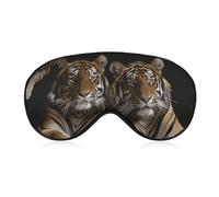 Masque de sommeil tigre en grotte pour homme et femme, respirant et réglable, masque de sommeil ultra doux, bandeau de voyage léger pour avion, sieste, sommeil nocturne