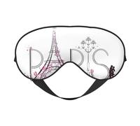Masque de sommeil Tour Eiffel avec fleurs de Paris - Masque de sommeil confortable pour dormir - Blocage de la lumière avec sangle réglable