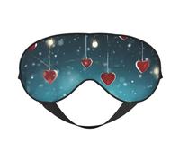 Masque de sommeil traditionnel de nain de Noël pour homme et femme - Masque pour les yeux double face avec sangle réglable, doux au toucher soyeux, bloque la lumière et respirant pour les voyages, la
